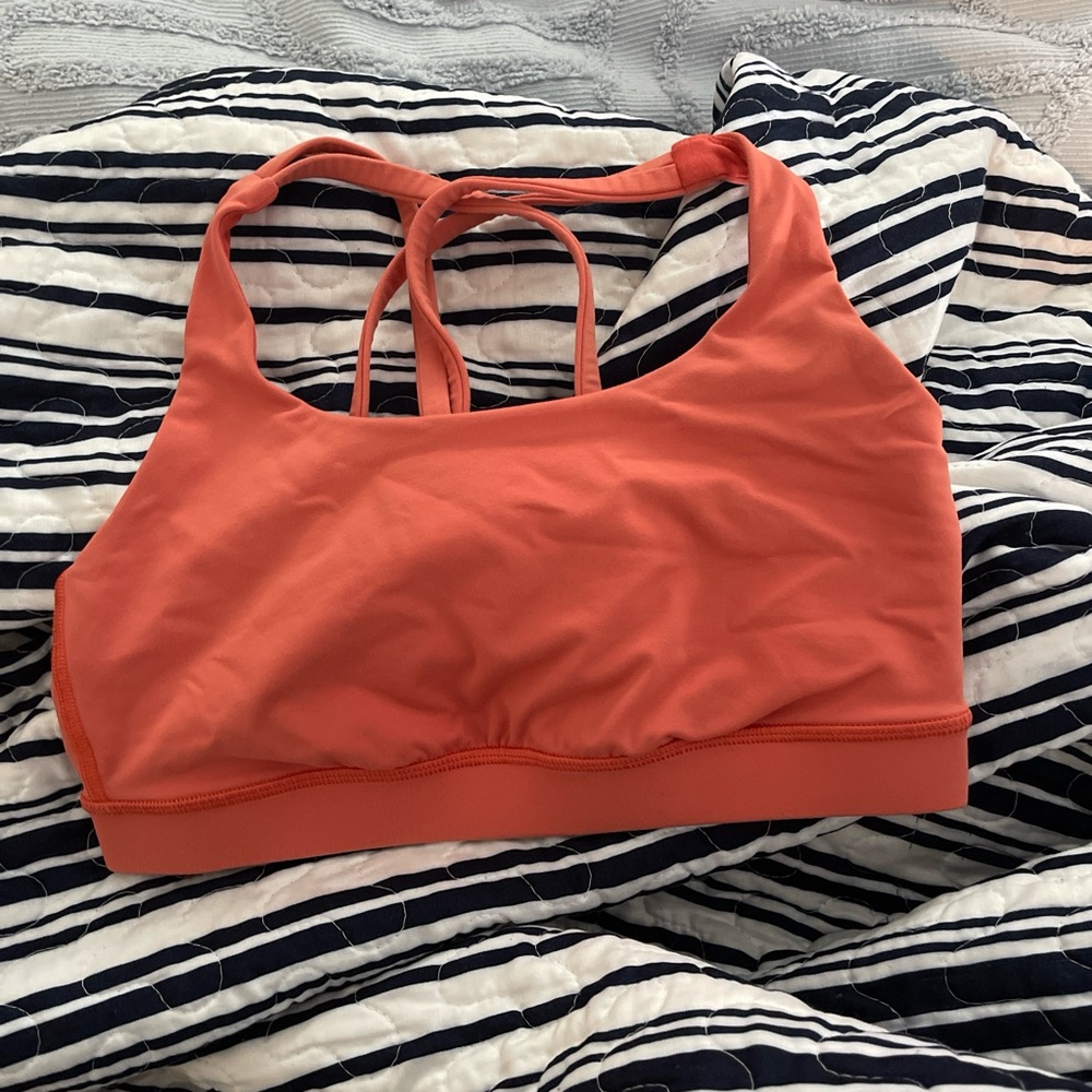Lululemon Orange Strappy Sports Bra Intimates